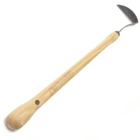 1734 - Japanilainen oikeakätinen sirppihakkapeliitta - 48 cm tuhkainen nappikahva