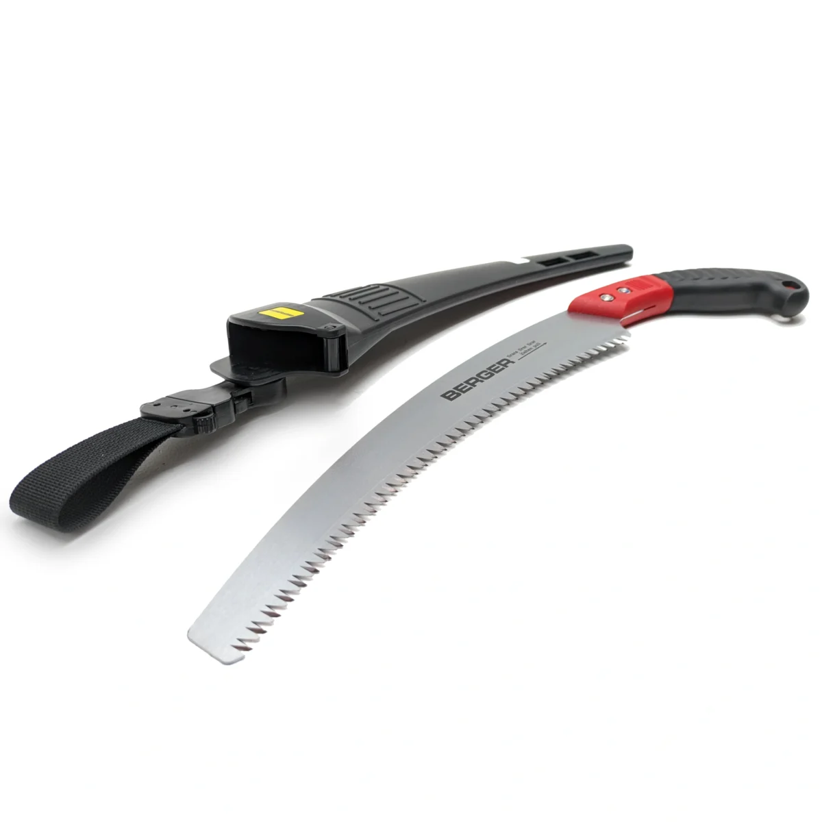 Käärysaha Käsisaha nro 64850, jossa on Bergerin suojakärpänen.